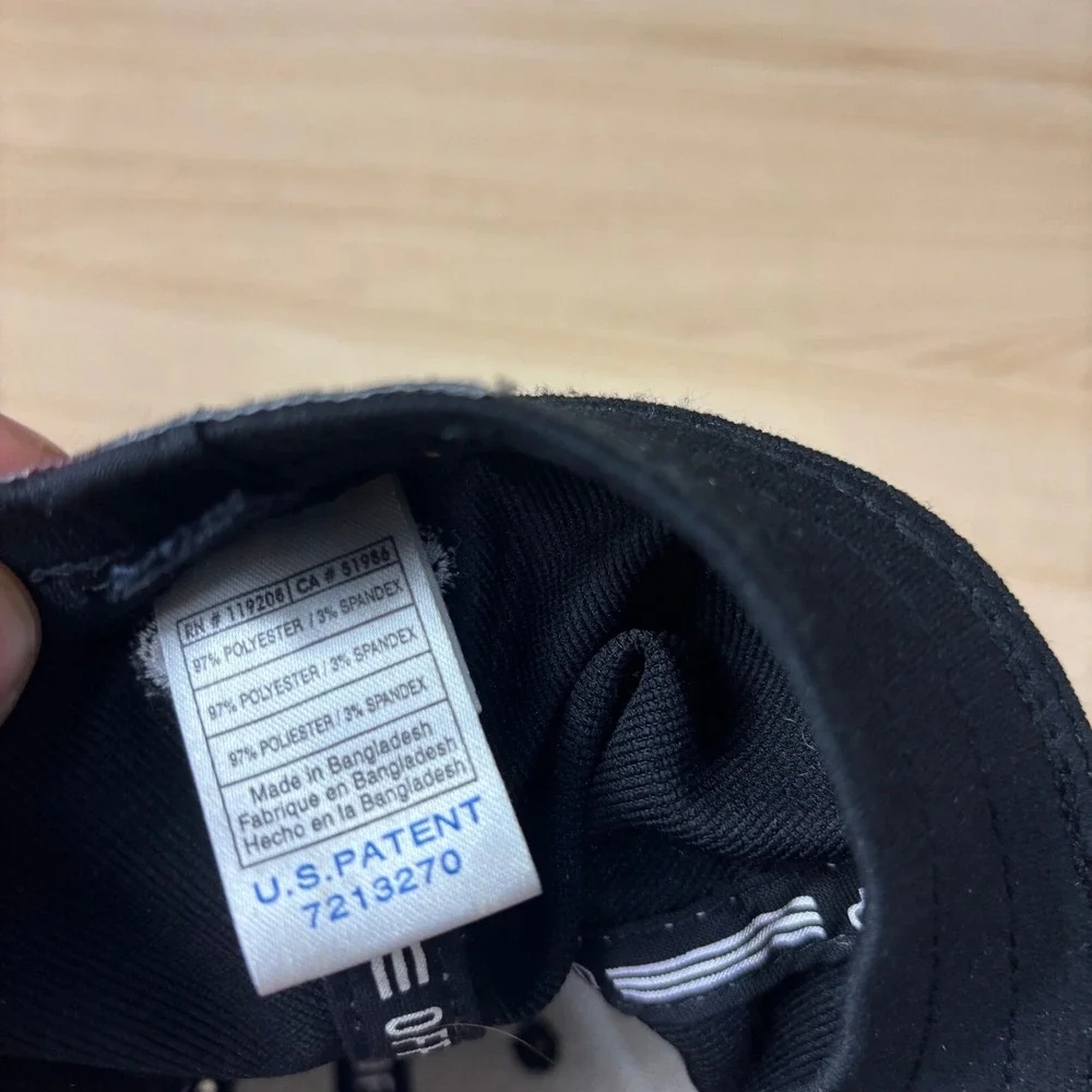 Portland Trail‎ Blazers Hat Cap Fitted Small Black NBA Basketball Adidas